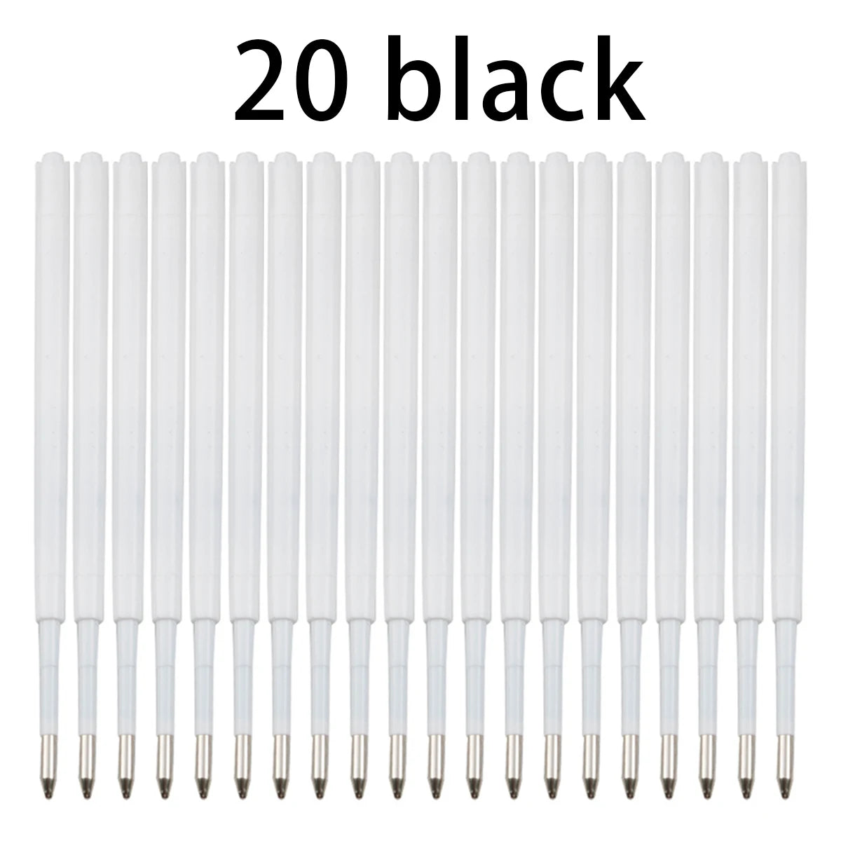 10-20pcs 0.7MM Ballpoint Pen Plastic G2 Refills Blue/Black Ink for Pens Writting Parts Office Stationery Qme 20 black