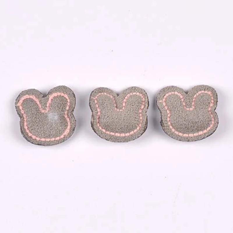 4pcs 22-36mm Cute Felt Fruit Animal Appliques, Hand Sewn Pear,Apple,Bear Patch DIY Hair Accessories Crafts No Glue cp3858 Qme 25x26mm-2