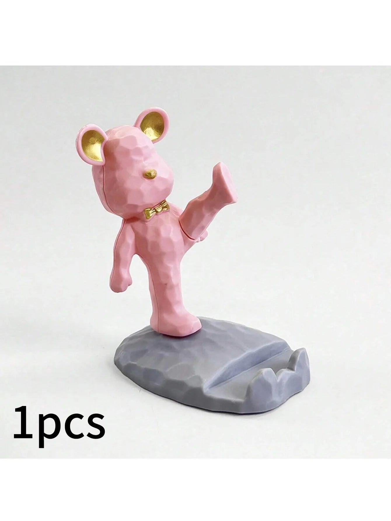 Creative Cartoon Bear Phone Stand Lazy Person's Tablet Holder Qme pink