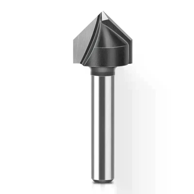 1/4" 1/2" Shank 90 Degree V Groove Router Bit Woodworking Milling Cutter For Aluminum Composite Panel And Wood Trimming Qme