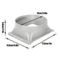 Portable AC Exhaust Hose Connector Square Universal 5.9in Mobile AC Exhaust Hose Adapter For Clockwise Counterclockwise Threads Qme China Mainland Gray