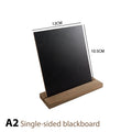Message Board Display Sign Wooden Base Price Tag Black Chalkboards Qme 10.5x12CM