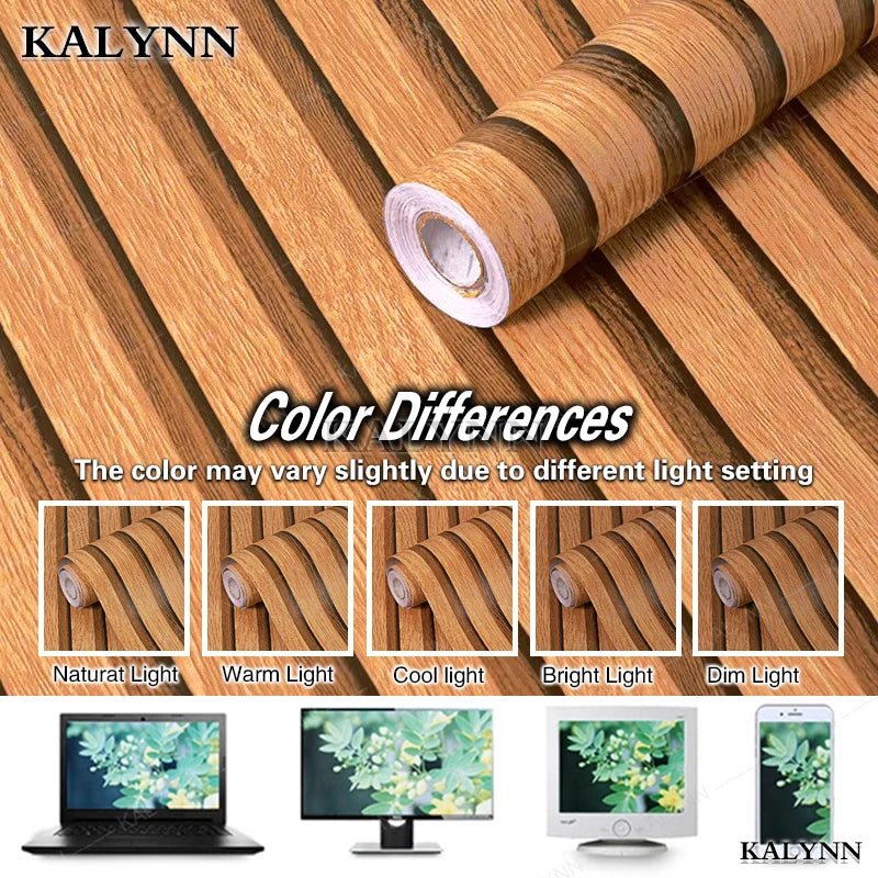 Wood Slat Wallpaperpeel Stick Self Adhesive Vinyl Waterproof Faux Qme