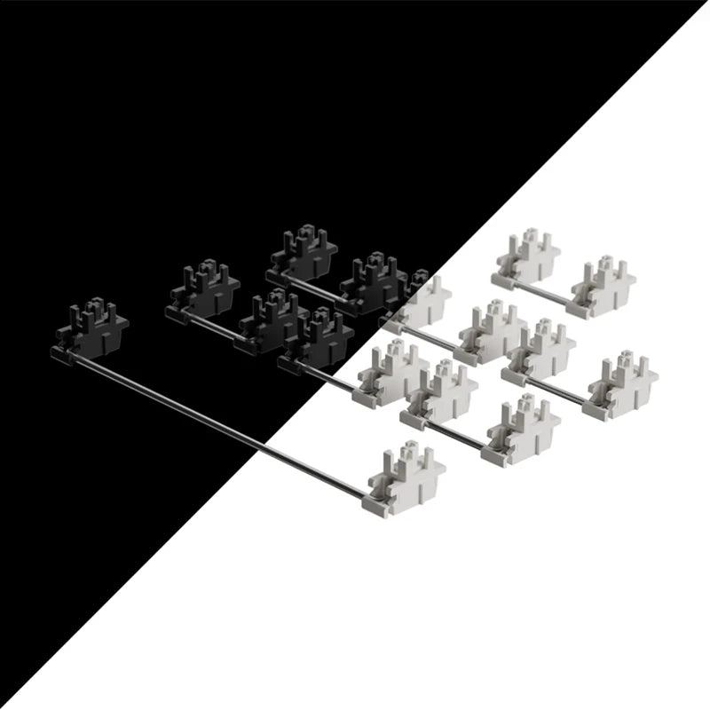Plate Mount Stabilizer V3, Innovative Pre-clipped Stem for Minimum Wire Wobble 2U 6.25U 7U Plate Keyboard Stabilizers V3 Qme