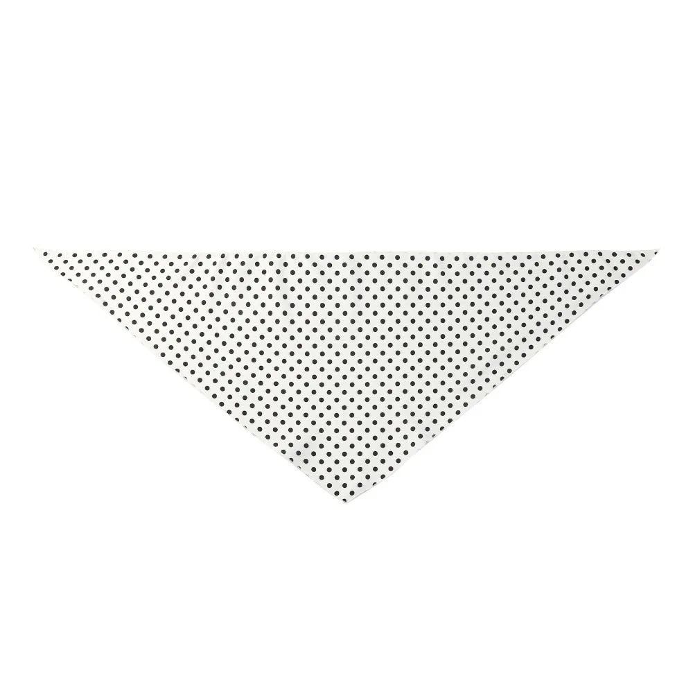 Stacked Wear Solid Polka Dots Triangle Scarf Thin Versatile Foulard Qme White