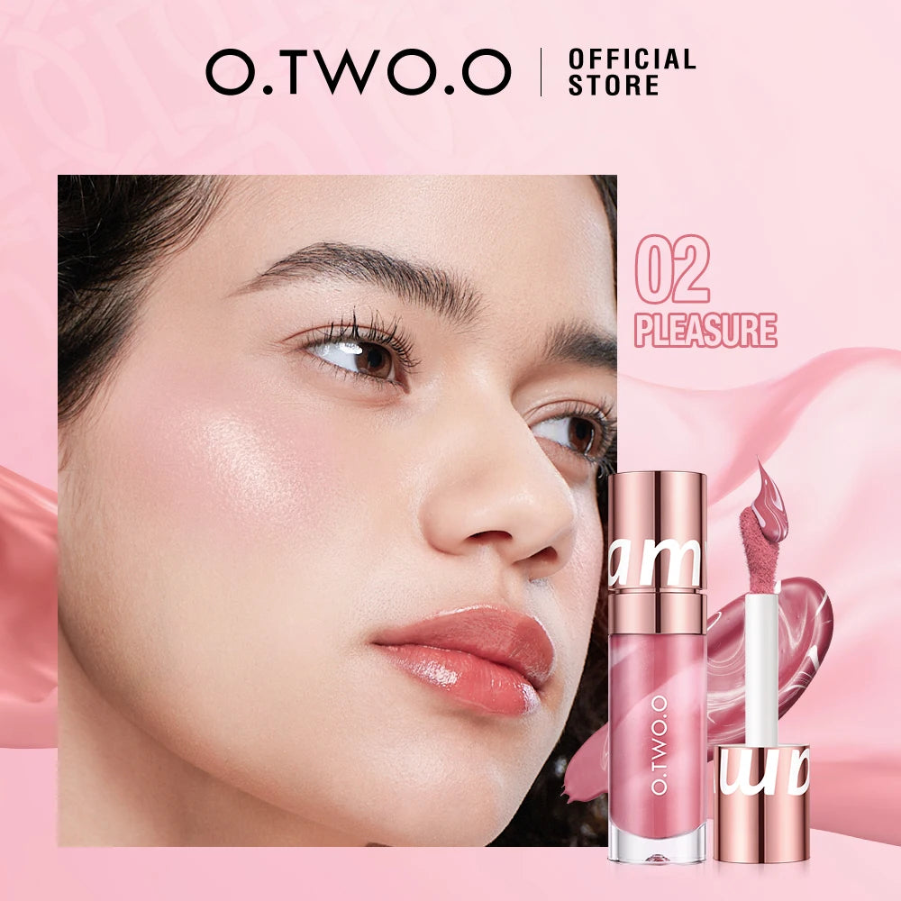O TWO Liquid Blush Face Blusher Moisturizing Long Lasting Natural Qme 02 Pleasure China Mainland
