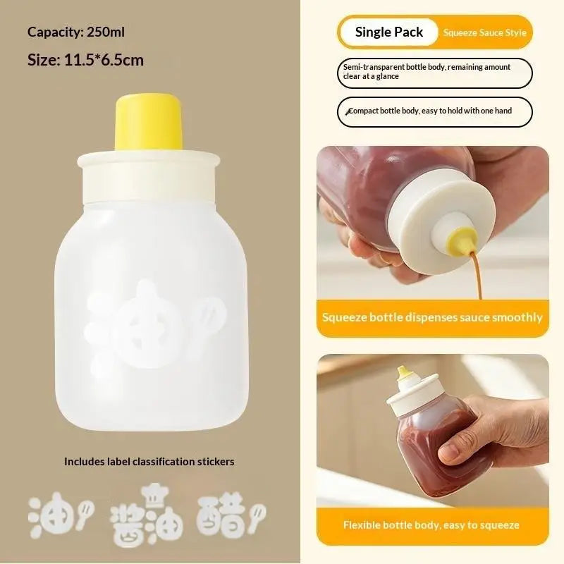 1 Leakproof Kitchen Squeeze Oil Bottle BPA Sauce Container Cooking Qme A1