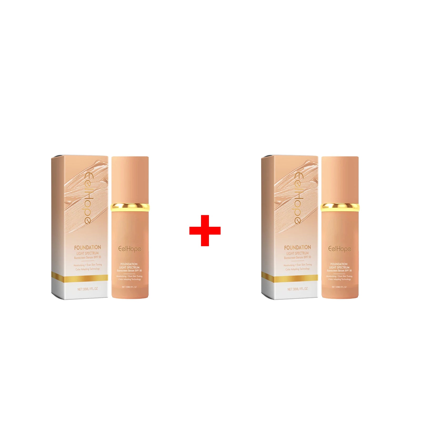 Foundation Cream Boosted Skin Tint Full Coverage Acne Dark Eye Circle Qme 2 x 30ml Boxed