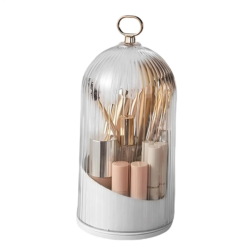 Concealed Toothbrush Holder Dustproof Lipstick Storage Box Rotating 3-Slot Bathroom Toothbrush Holders with Sliding Lid Qme Default Title