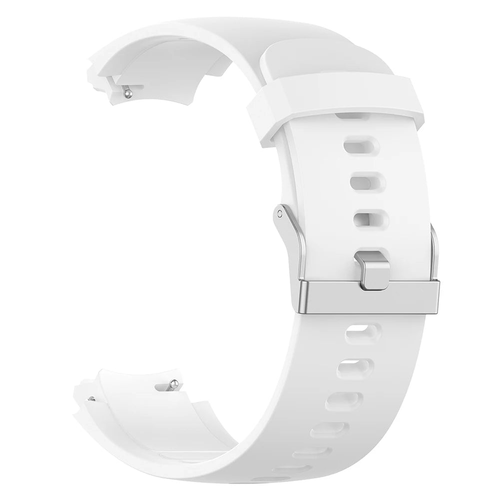 Silicone Strap Adjustable Sports Wristband Replacement Wrist Band Bracelet Smart Watch Band for Huami Verge Qme White