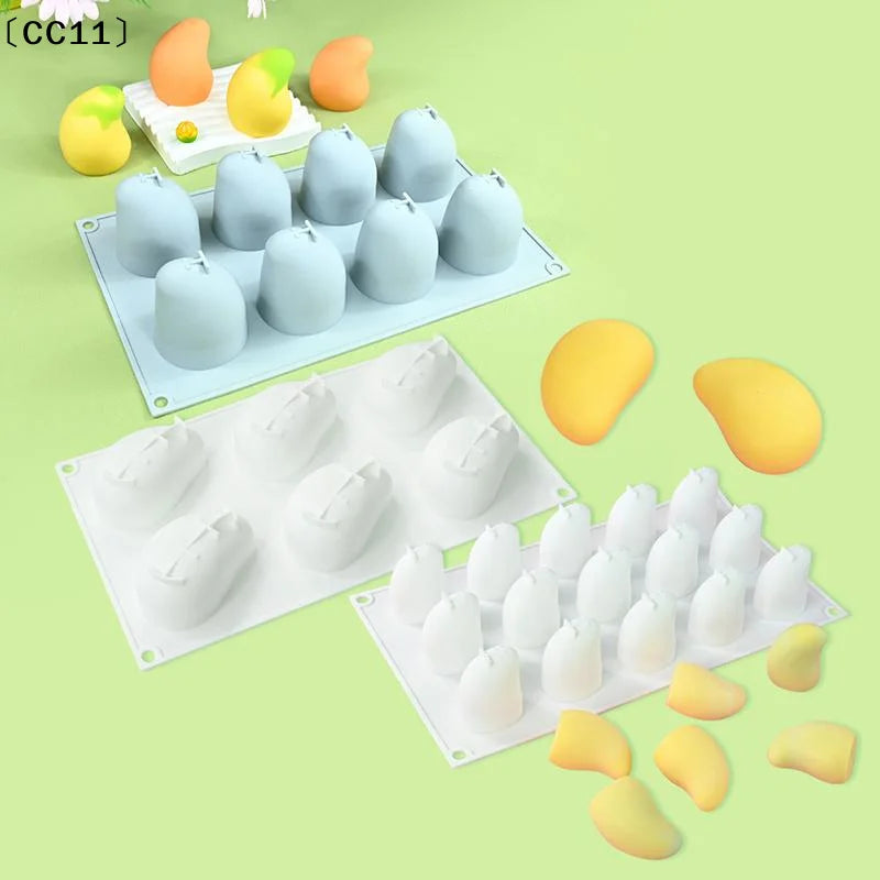 Mango Pudding Mousse Silicone Molds 3D Fruit DIY Baking Chocolate Ice Qme