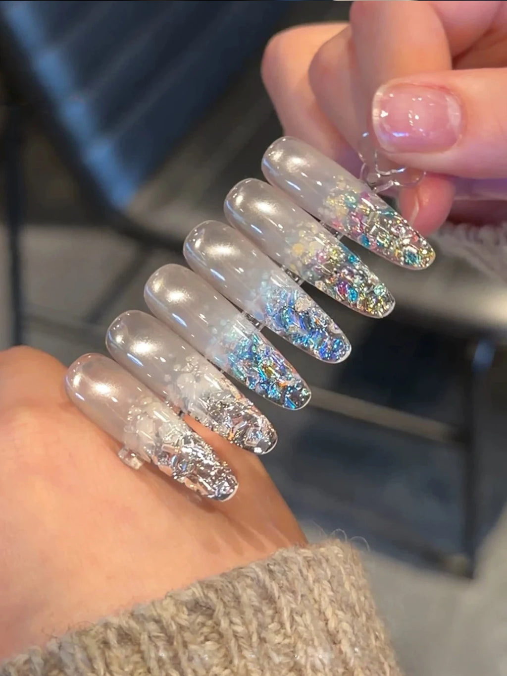 1 3 Bottle Chasing Light Colored AB Nail Art Powder Popular Online Qme
