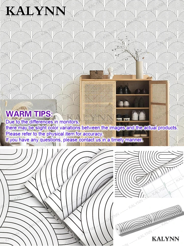 Geometric Aelf-wdhesive Wallpaper Peel Stick Wall Stickers Vinyl Qme