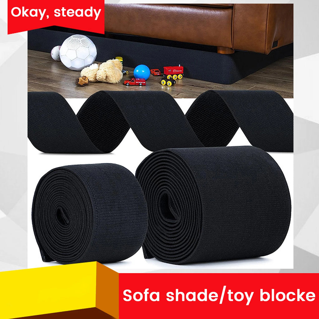 Home Under Couch Blocker Dustproof Adhesive Strap Under Couch Blocker Adjustable Multifunction Edge Baffle Fixed Strap Qme