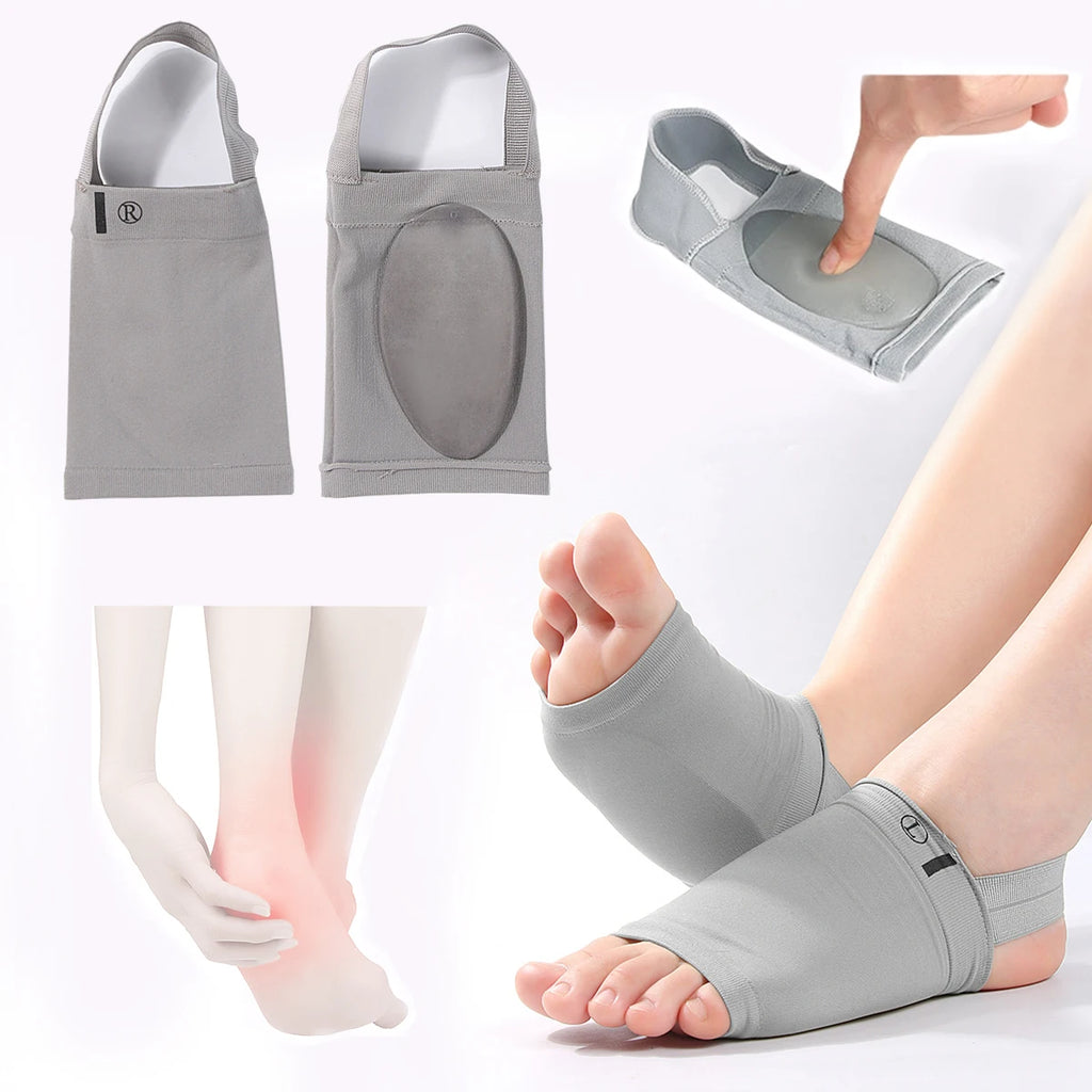 1 Pair Arch Support Socks Elastic Strap Heel Orthopaedic Pads Qme