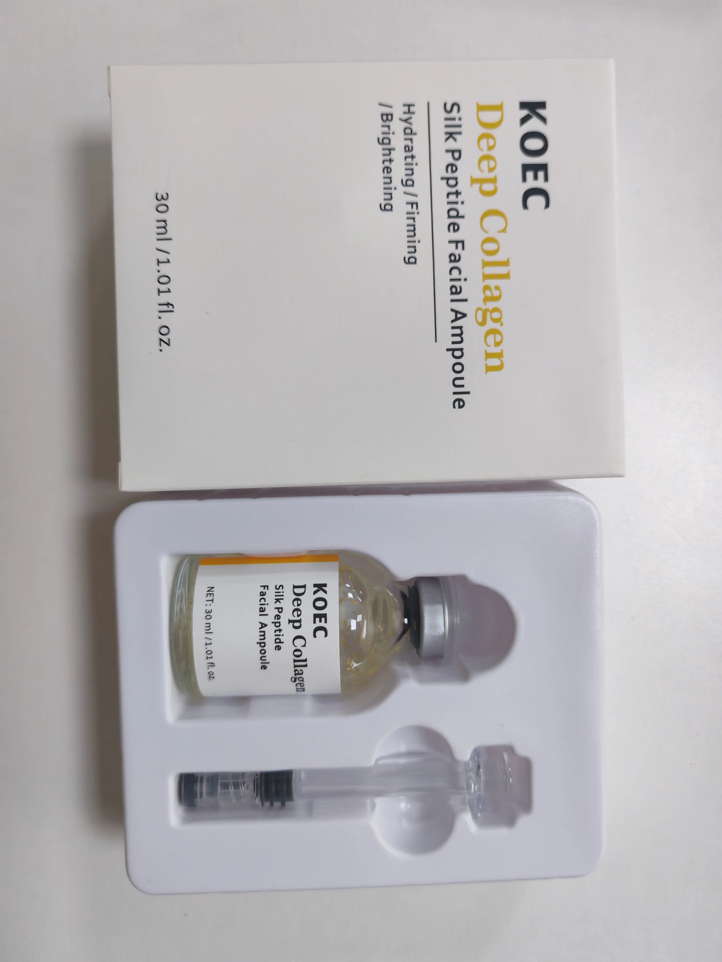 Korean Silk Collagen Essence Serum Deep Peptide Intensive Revitalizing Face Cream Anti-Wrinkle Firming Lifting Skin Care 40ml Qme 1 box