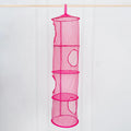 Kids Room Toys Gloves Hats Socks Foldable Plush Animal Storage Net 4 Qme Rose red