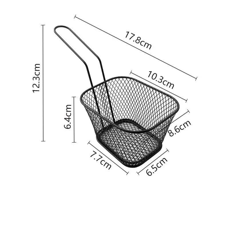 Fries Basket Portable Stainless Steel Chips Mini Frying Strainer Qme S3
