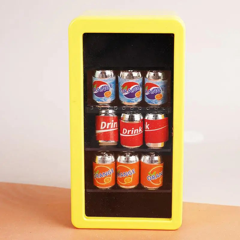 1 12 Dollhouse Miniatures Refrigerator Canned Drink Beverage Cabinet Qme A6