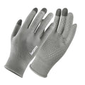 1Pair Anti-ultraviolet Outdoor Sports Running Glove Warm Touch Screen Qme grey-men