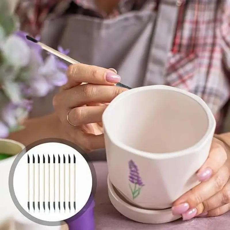 20pcs Dual Purpose Sanding Sticks Precision Frosted Tips Flat Head For Crafts Model Making Qme