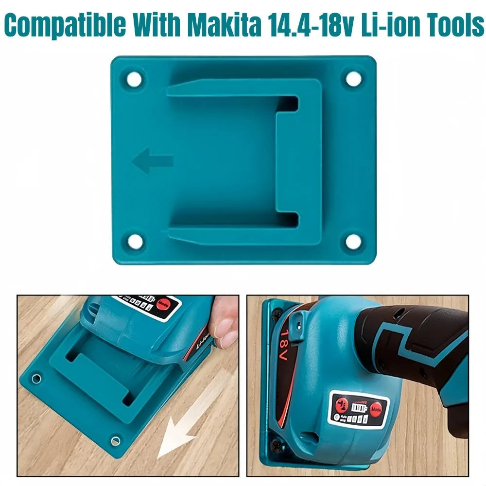 Wall Mount Drill Tool Storage Bracket For Makita For Bosch 14.4V/18V Li-ion Battery Tool Machine Fix Device Hang Display Stand Qme