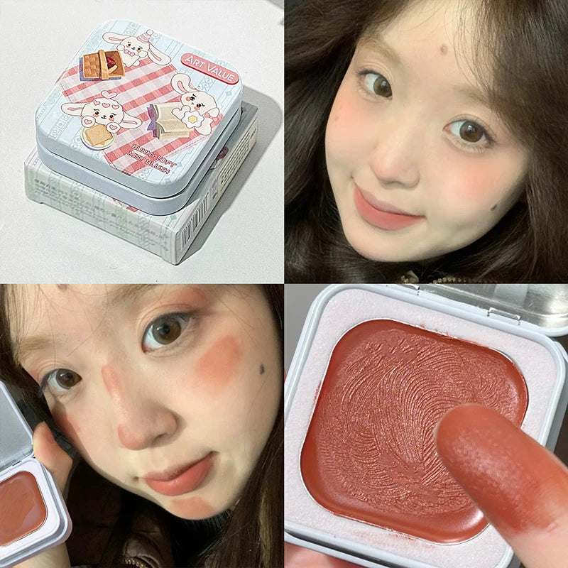 Art Value Single Color Matte Blusher Palette Blush Cream Contour Makeup Natural Cheek Tint Brighten Face Blusher Korean Cosmetic Qme 02