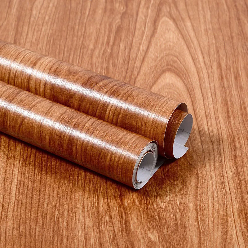40CM X 3M Furniture Renovation Stickers Self-adhesive Wood Grain Stickers Wallpaper Cabinets Wooden Doors Tabletops Waterproof Qme GBD 40cm x 3m