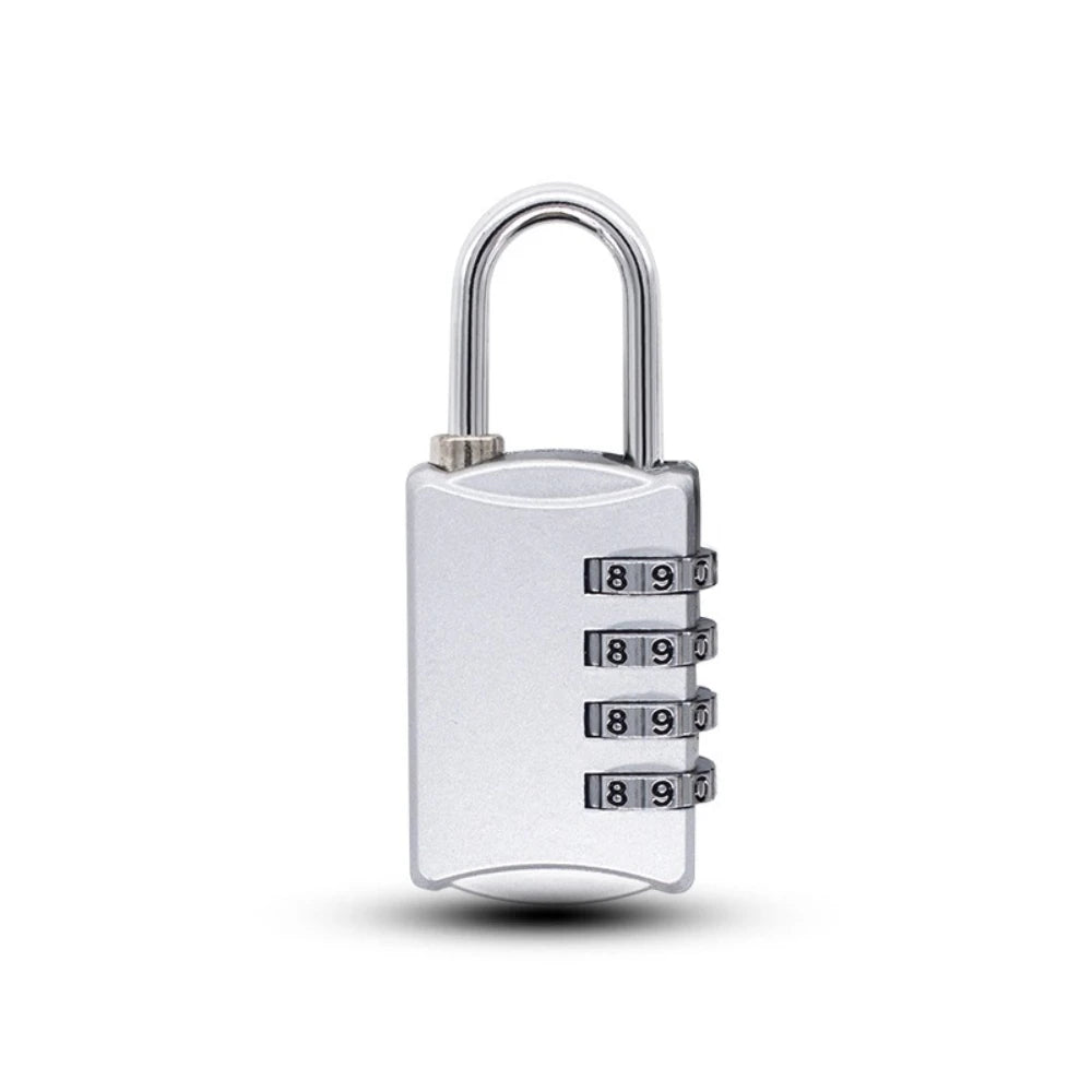 Combination Padlock Lock for Gym Lockers School Toolbox and More Portable Resettable and Secure Design for Sports and OutdoorUse Qme Silvery-1pc