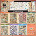 Stress Relief Miniature Scene Sticker Book 9.0, Rich Materials for Organizing & Relaxing, High-Value for Collection & Gifting Qme 1 Book