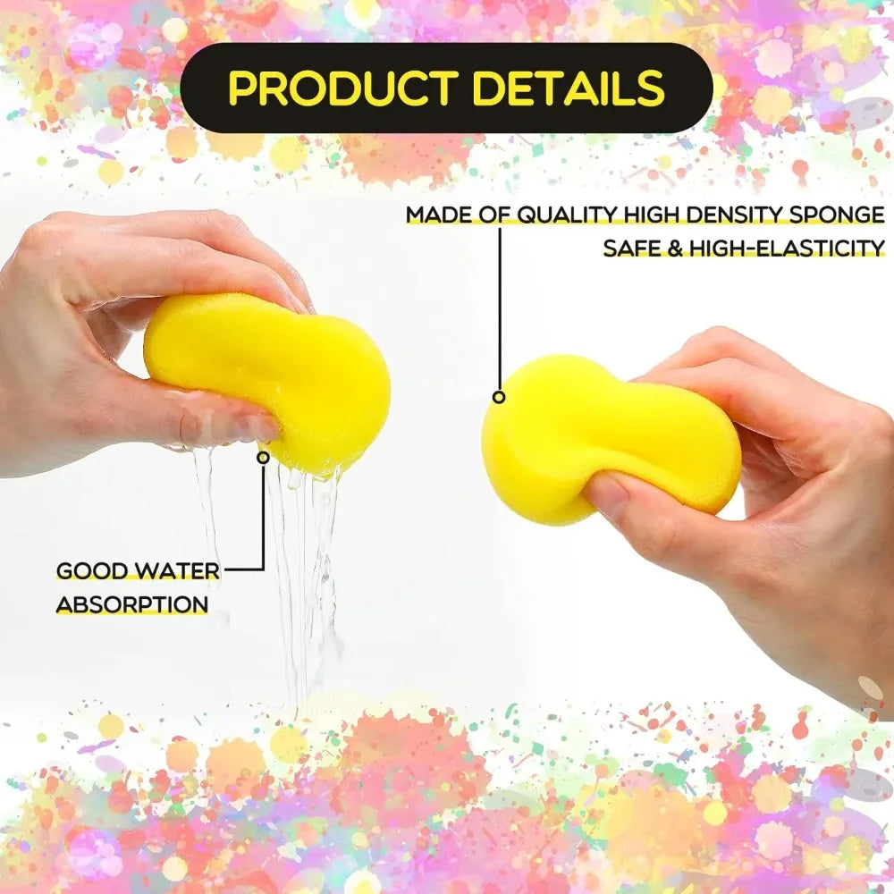 5-20PCS Ceramic Sponge Round Shape Coloring Cleaning Water Absorbing Sponge for DIY Crafts Sculpture Pottery Painting Tools Qme
