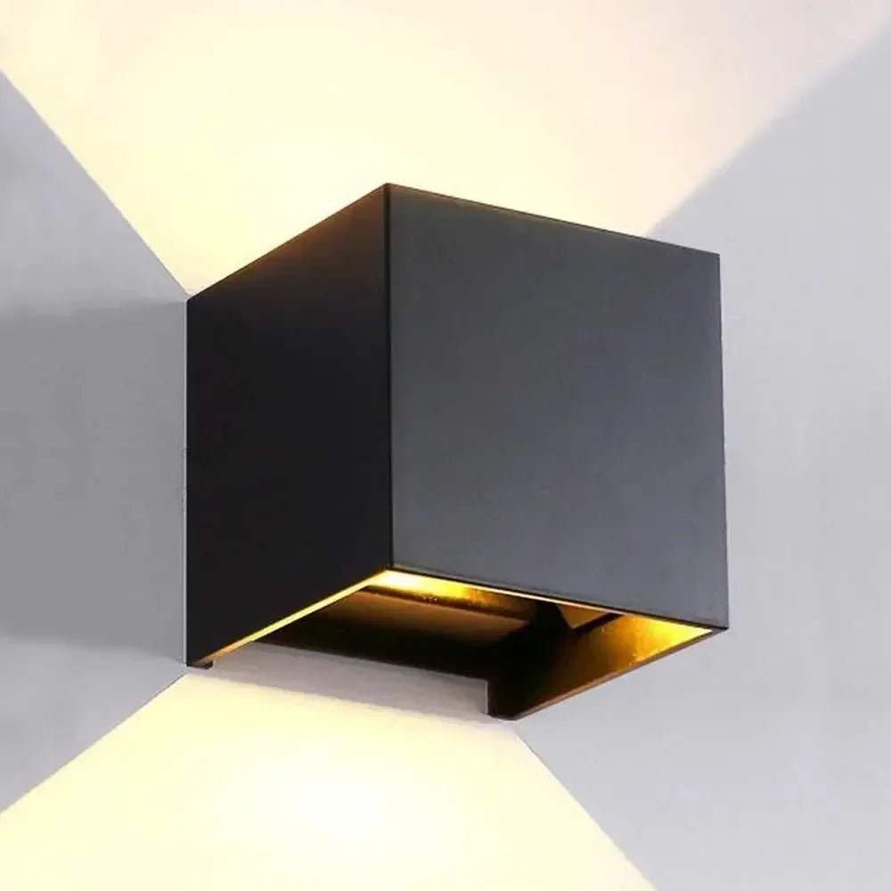 Modern Waterproof LED Wall Lamp Indoor Outdoor Wall Light Bedside Lamp Living Room Home Lighting Sconce Porch and Garden 12W Qme