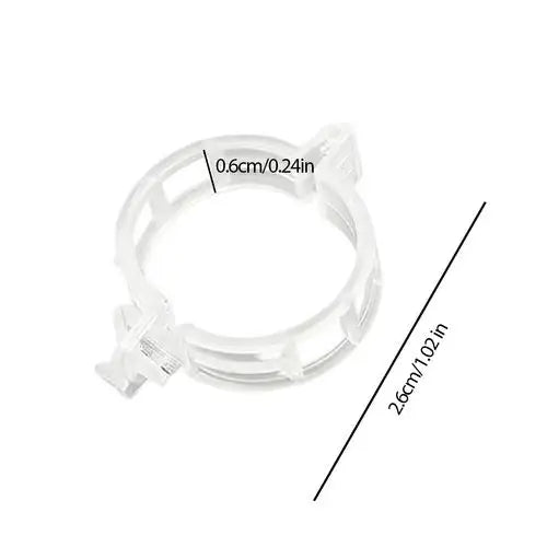 Tomato Plant Clips 100 Pieces Clamps Holder Support Secured Plant Clips for Vines for Garden Outdoor Indoor Gardening Balcony Qme White