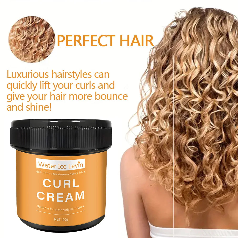 100g Curl Cream Hair Mask 1 minute quick repair damaged curly hair soft and smooth shiny straight deep moisturizing hair care Qme