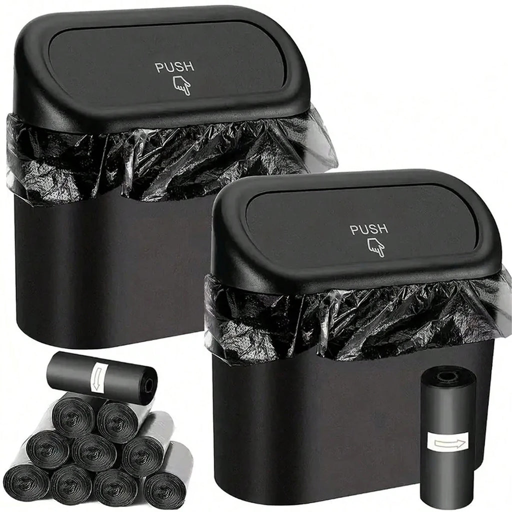 Car-mounted Trash Can 1 Bundle Garbage Bags Multipurpose Back Seat Qme black