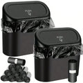 Car-mounted Trash Can 1 Bundle Garbage Bags Multipurpose Back Seat Qme black