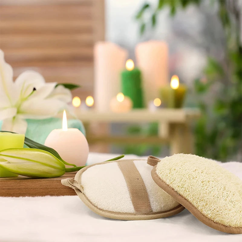 Natural Loofah Body Scrubber Soft Exfoliating Sponge Shower Bath Qme