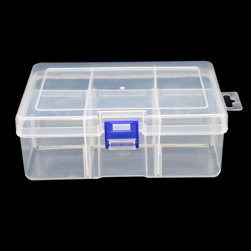 6-Grid Plastic Box Removable Storage Tools Jewelry Fishing Gear Qme