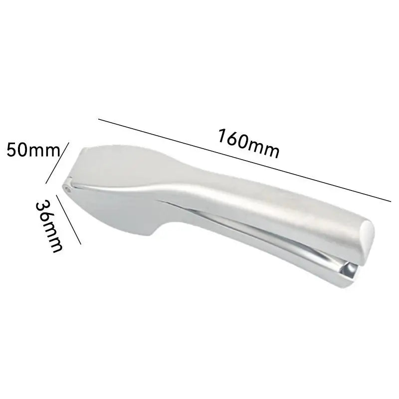 Aluminum Alloy Garlic Press Ergonomic Handle Cleaning Brush Home Qme E
