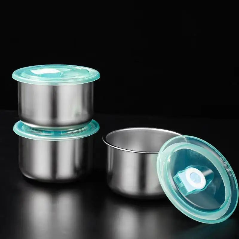 304 Stainless Steel Food Preservation Box Round Leak-proof Lunch Heat Qme