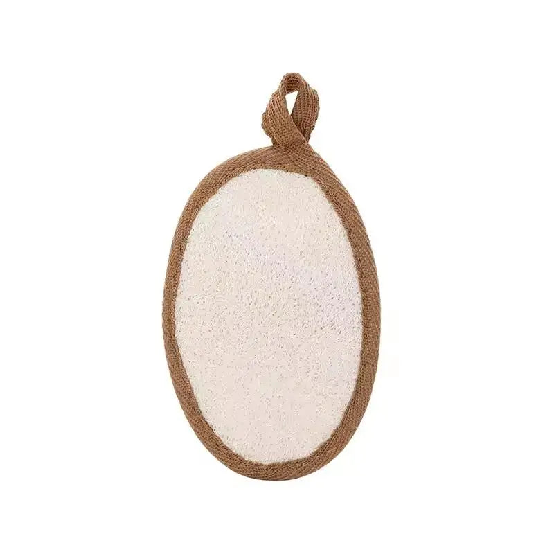 Natural Loofah Body Scrubber Soft Exfoliating Sponge Shower Brush Cleaner Pad Body Skin Care Tool Bath Exfoliator Shower Puff Qme Brown