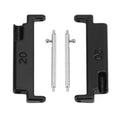 Metal Watch Band Adapter 22mm 1 Pair Metal Watch Band Adapter 20 To 22mm Watch Strap Connection Adapter with Spring Qme black