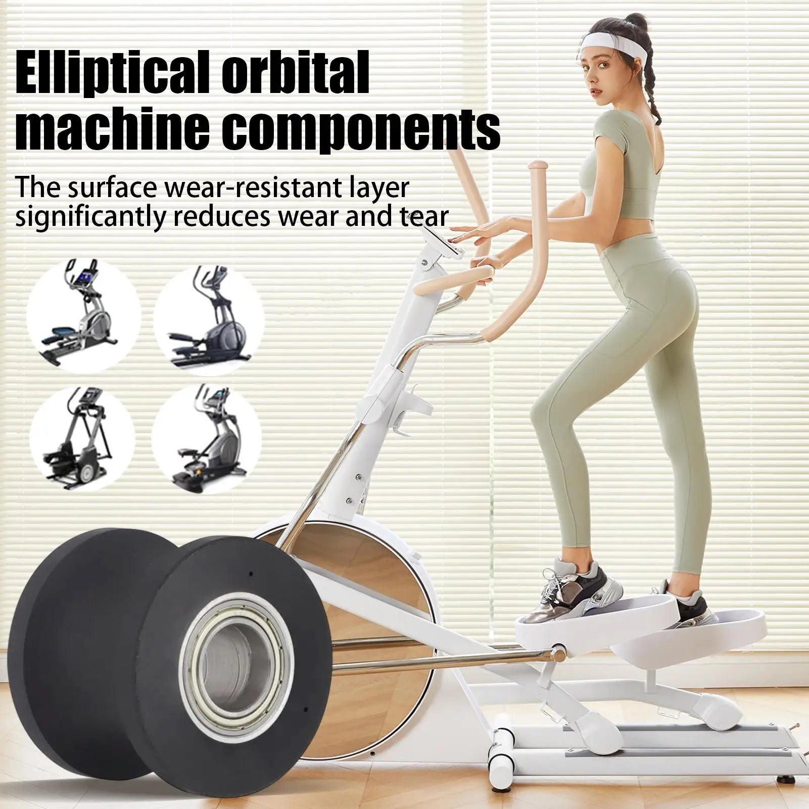 Elliptical Trainer Roller Quiet Smooth Replacement Parts Elliptical Replacement Parts For Indoor Commercial Gym Apartment Room Qme