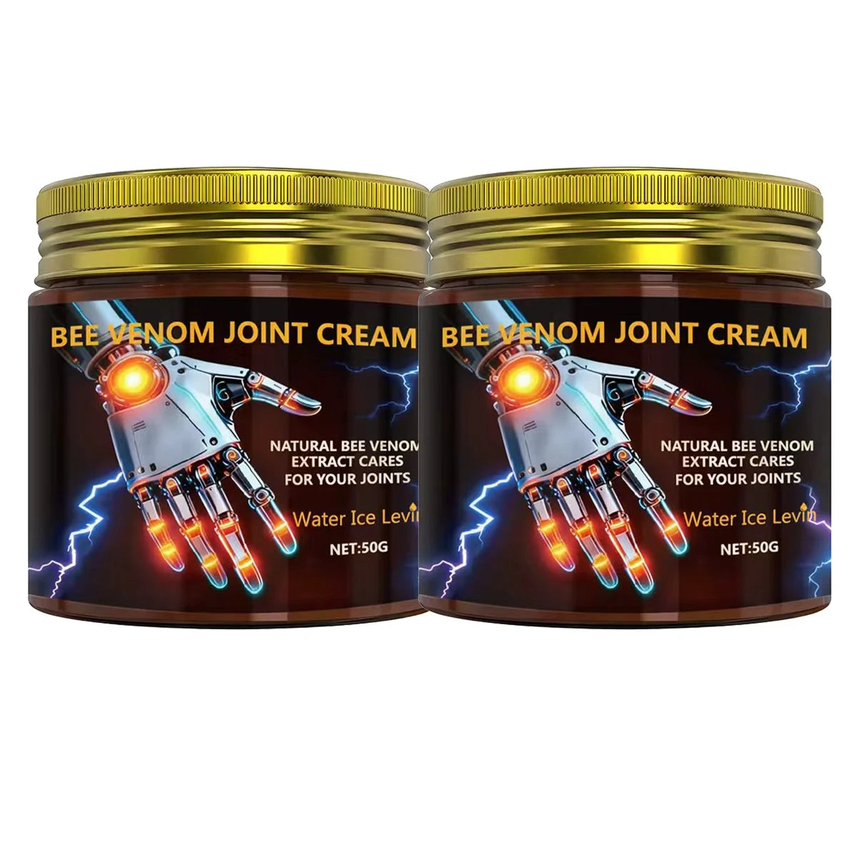 Bee Venom Joint Cream with Natural Extract & Hyaluronic Acid - Deeply Moisturizing Joint Care for All Skin Types Qme BROWN 50g