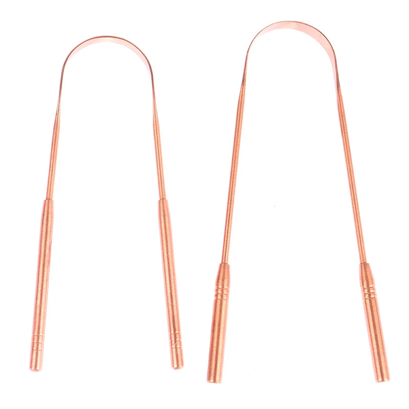 Copper Tongue Scraper Cleaner Toothbrush Dental Oral Care Hygiene Qme