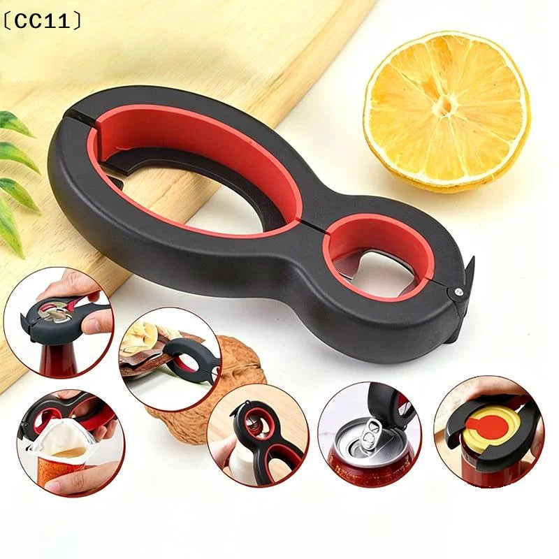 Can Opener Multi Functional Beverage Bottle Cap Twister Anti Slip Jar Qme
