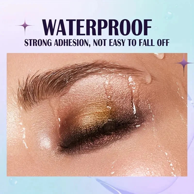 13-Shade Waterproof Liquid Eyeshadow Palette Shine Long-lasting Qme