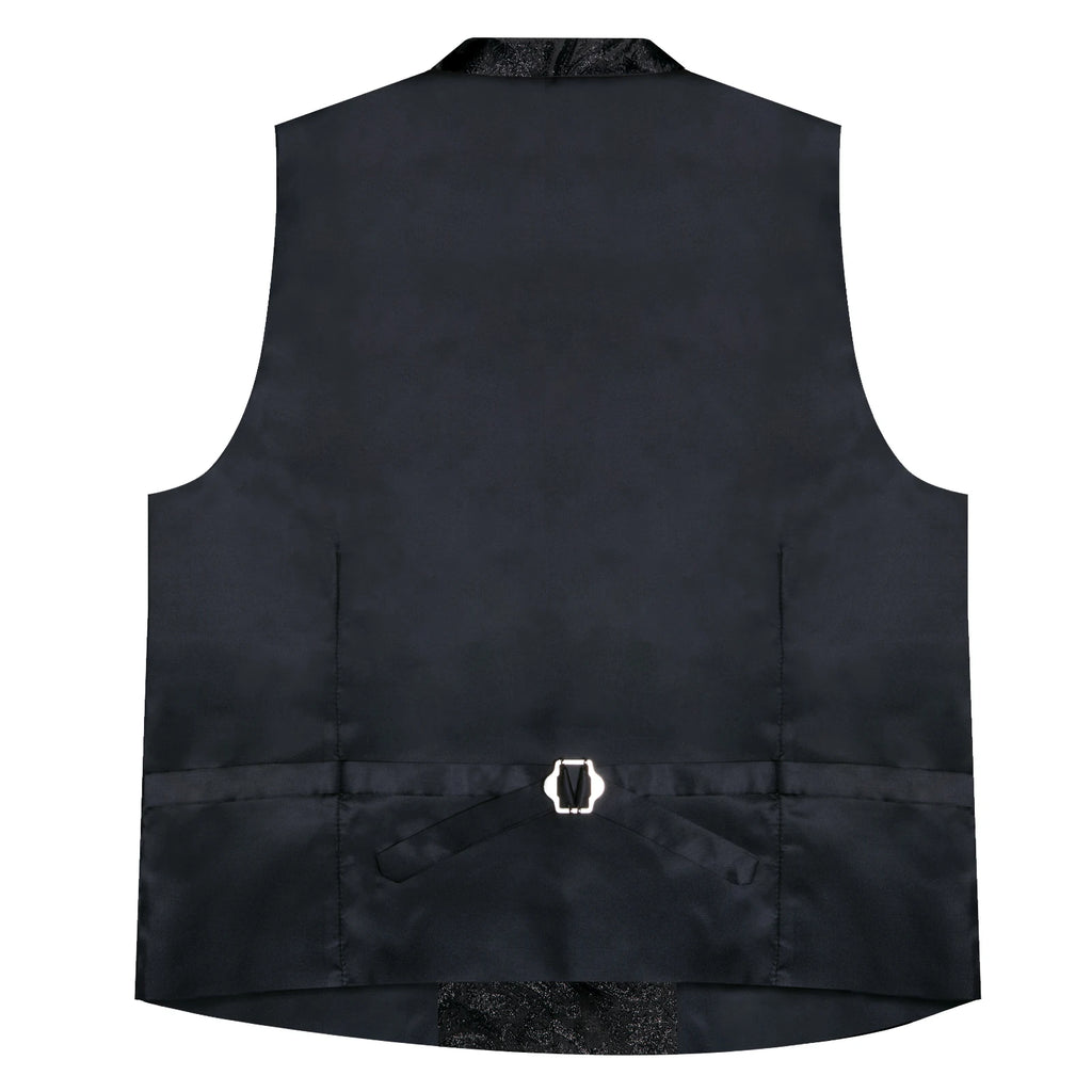 Men's Suit Vest Bowtie Formal Waistcoat Necktie Pocket Square Perfect Qme