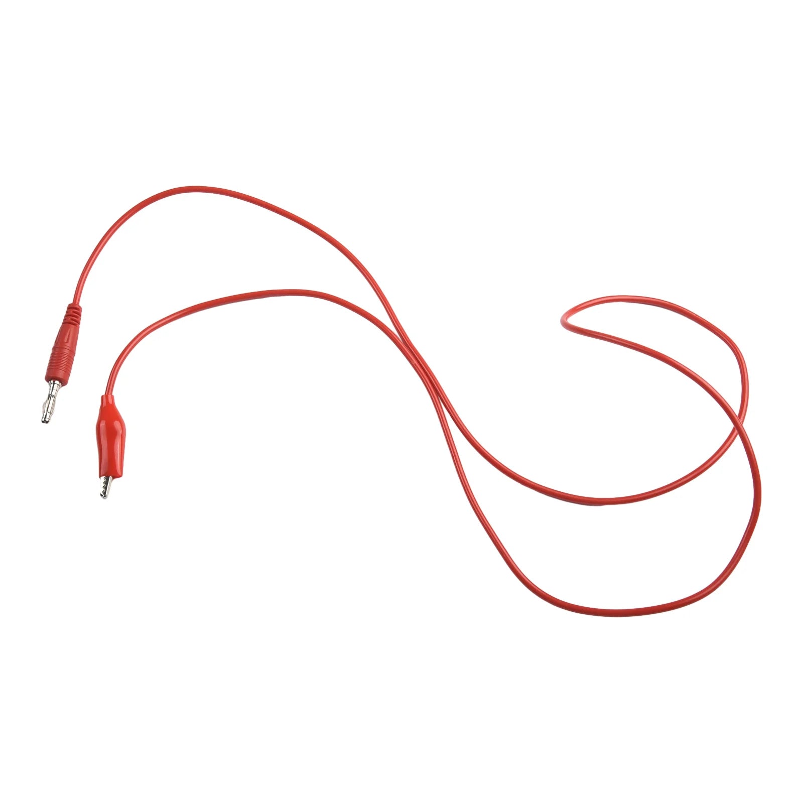 Multimeter Test-Leads Cable Line Wire 4mm Banana-Plug To Crocodile Clamp Soft Test Lead Double Stitch Alligator Test-Leads Clips Qme