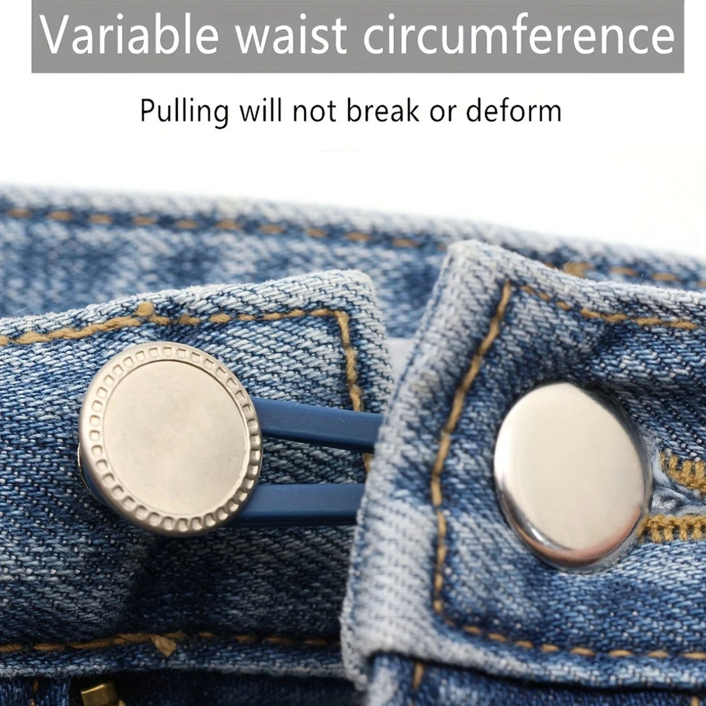 Random style pants - waist expansion gadget for jeans. Elastic waistband adjustment button that can be adjusted by pulling. Qme